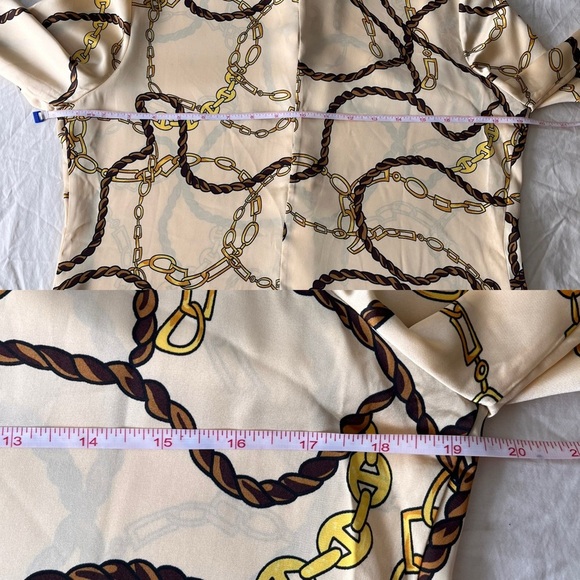 NWT Industry Republic Clothing Satin Chain Print Blouse S - Picture 11 of 15